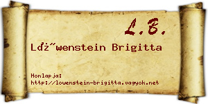 Löwenstein Brigitta névjegykártya